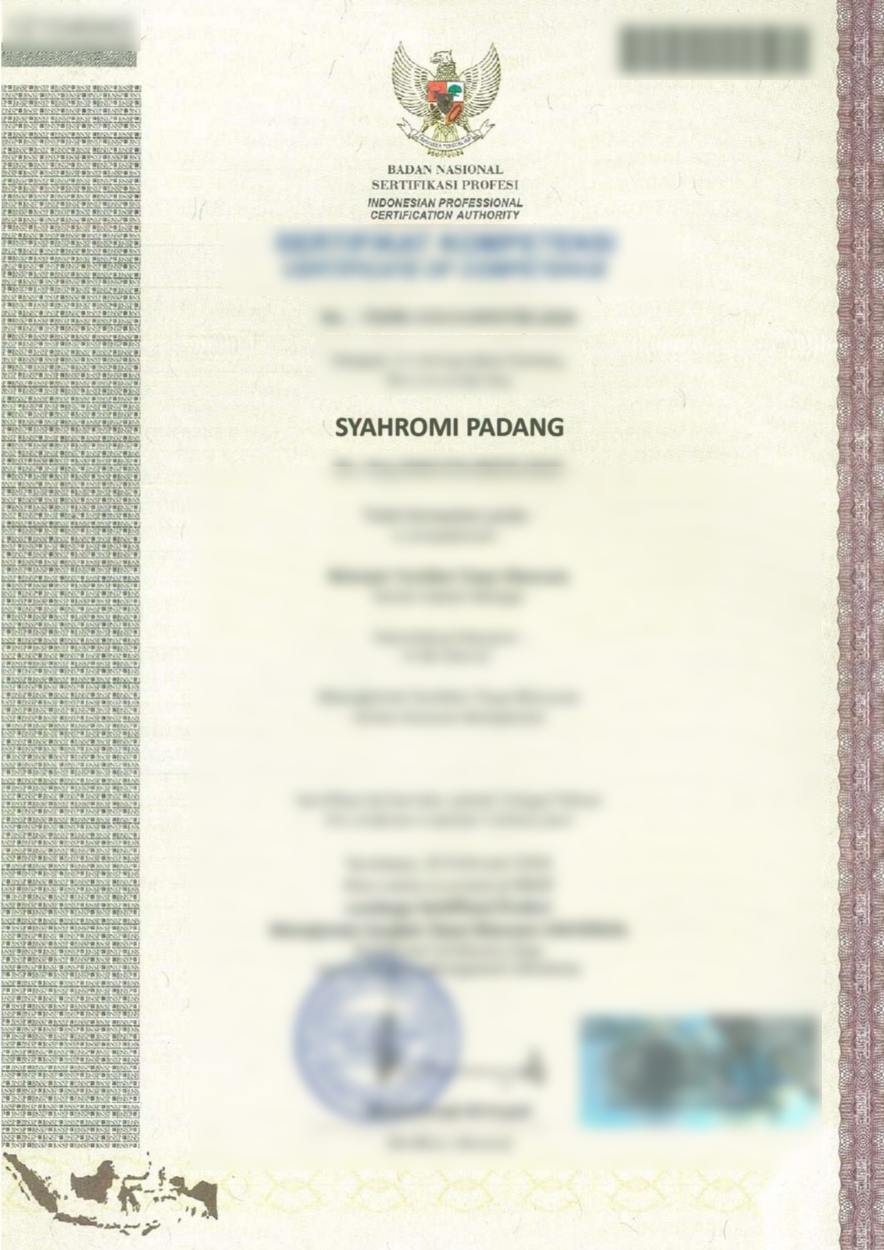 Training Certificate