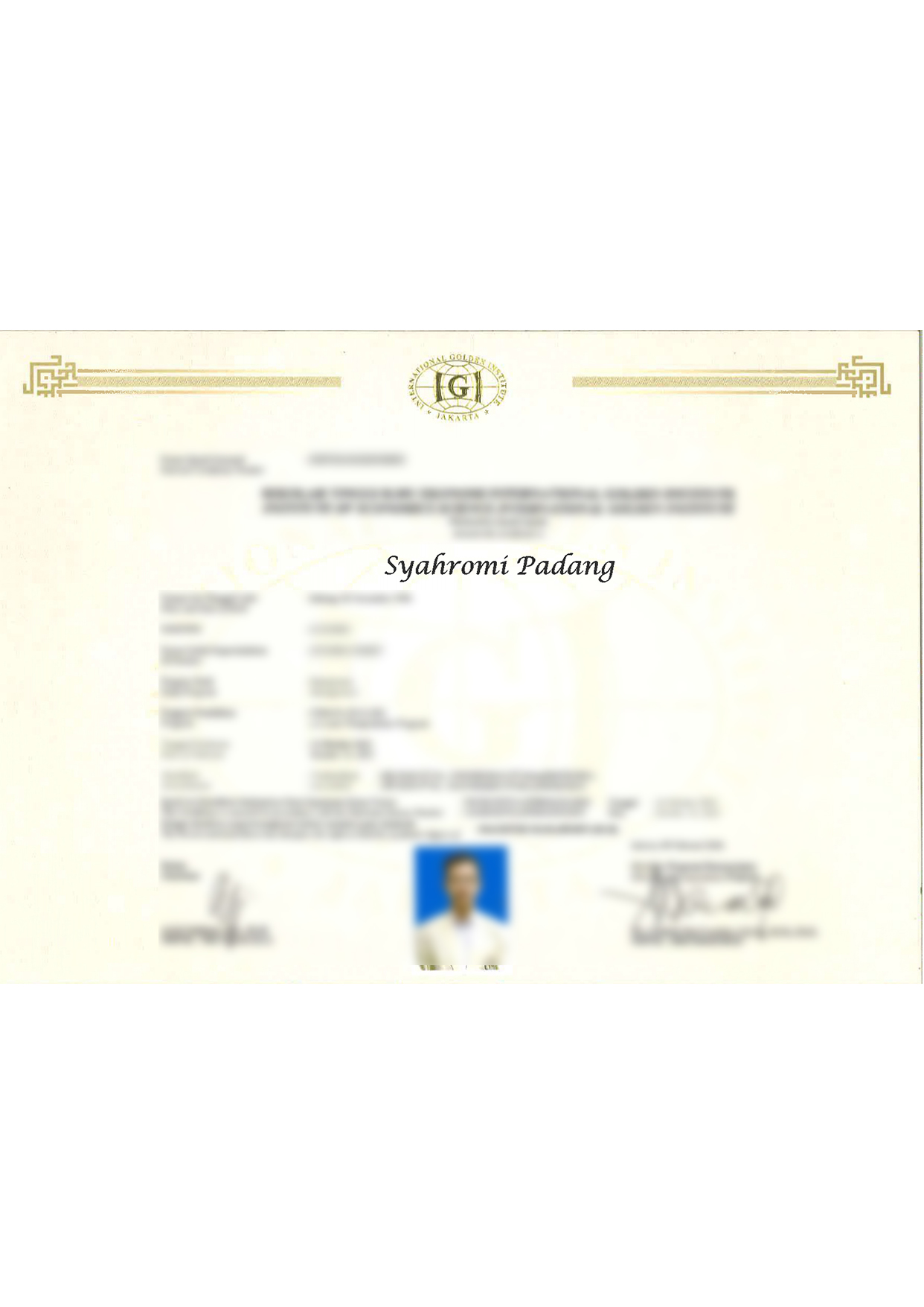 Master's Degree Certificate